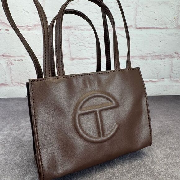 Telfar Vegan Small Chocolate Brown Shoulder Bag - Picture 1 of 11